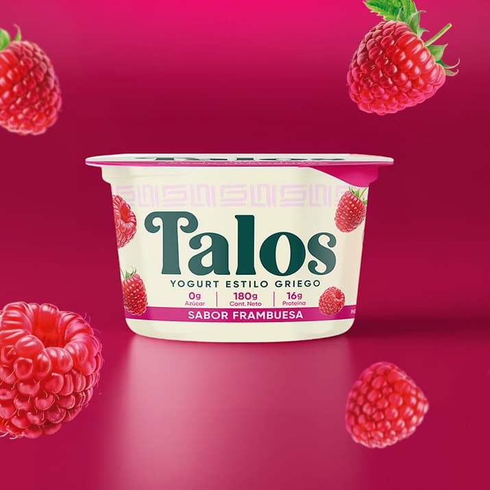 Yogurt Griego con Frambuesa Talos - Pote 150g